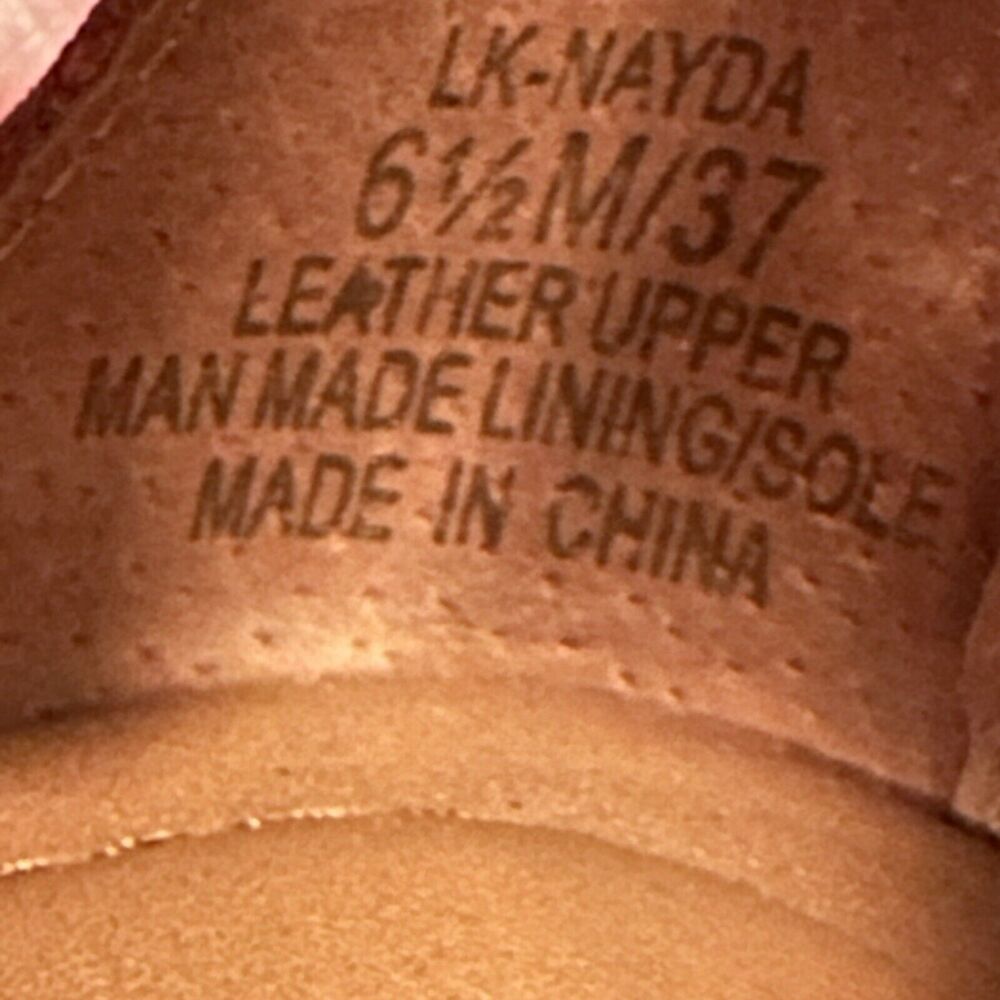New Lucky Brand Nayda Caged Leather Flat Sandals Eco Red Women 6.5 NWOB Zip - Picture 7 of 8
